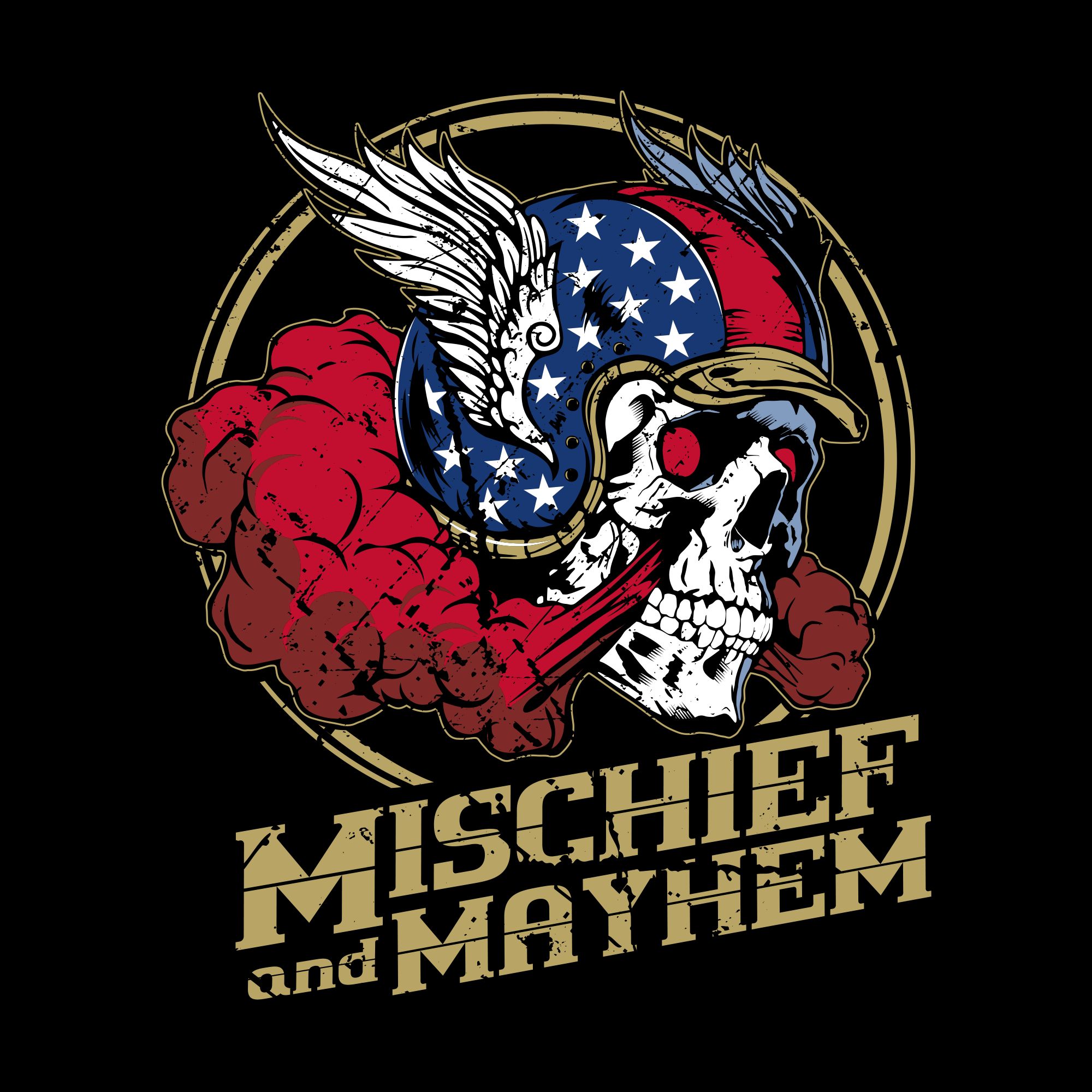 Women's Mischief and Mayhem V-Neck - Black sold by Grunt Style product image thumbnail 8