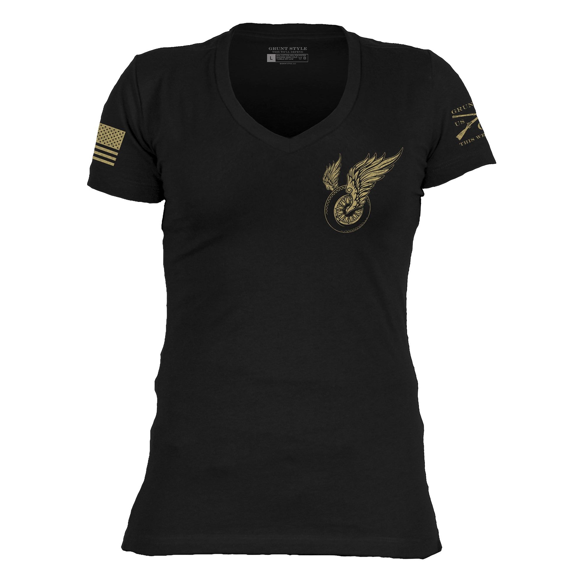 Women's Mischief and Mayhem V-Neck - Black sold by Grunt Style product image thumbnail 6