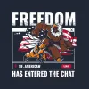 Freedom In The Chat T-Shirt - Midnight Navy sold by Grunt Style