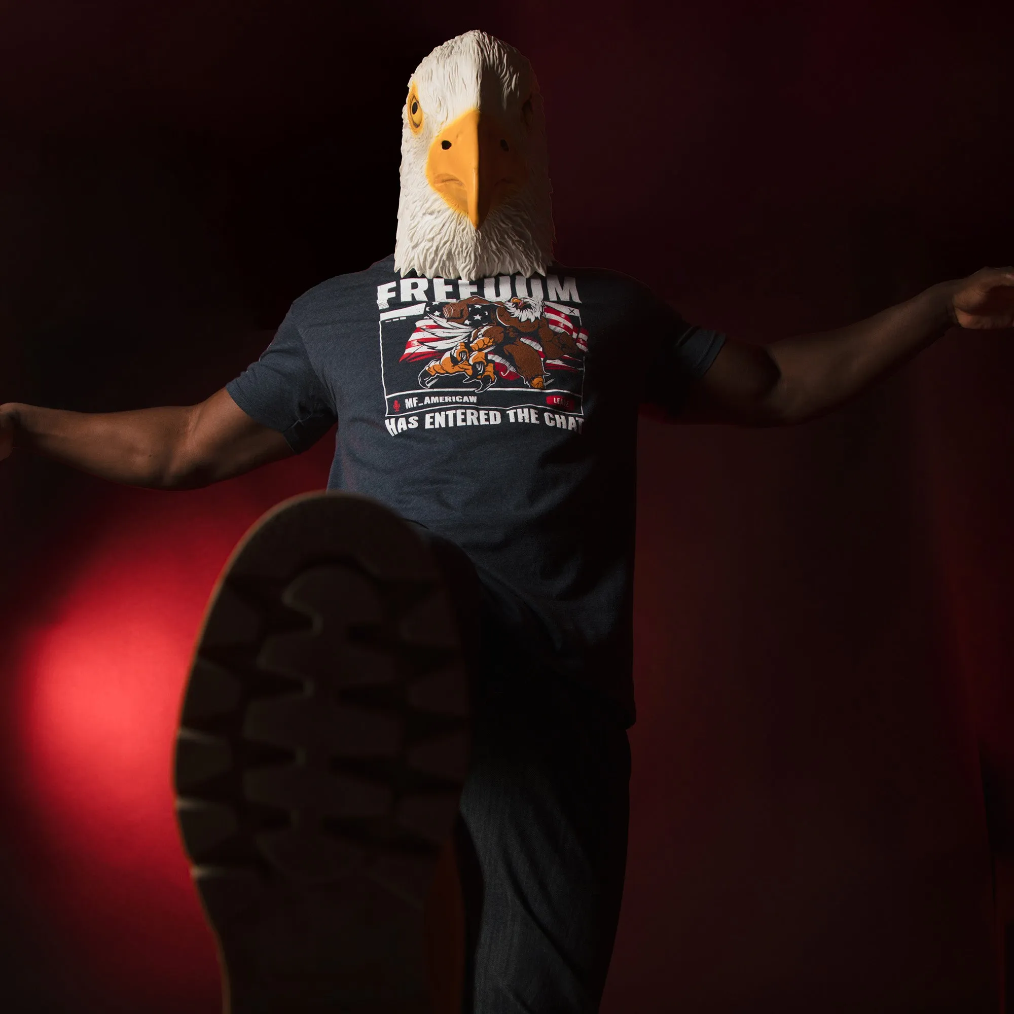 Freedom In The Chat T-Shirt - Midnight Navy sold by Grunt Style product image thumbnail 5