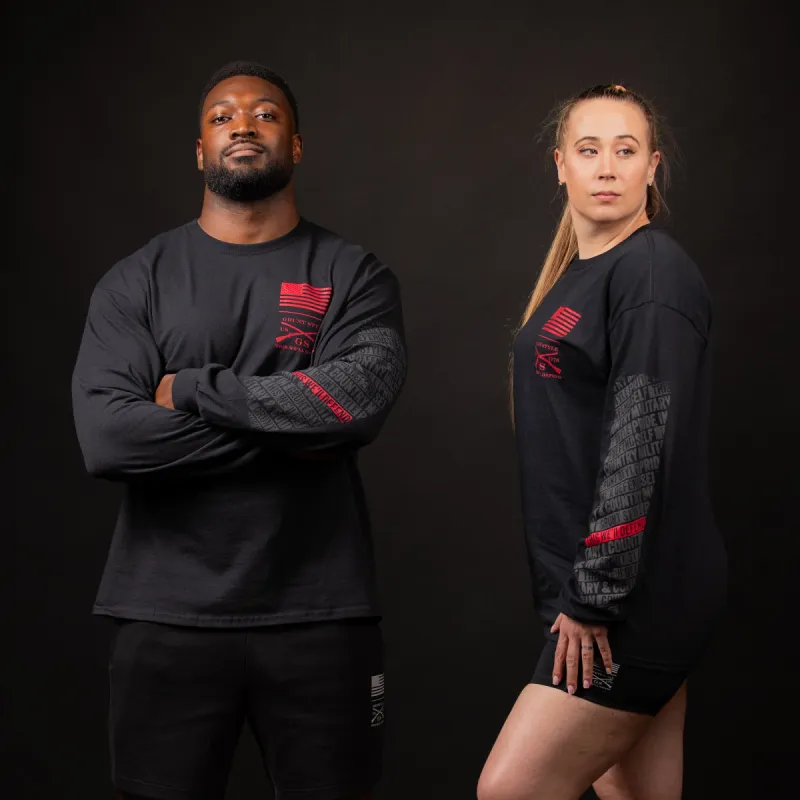 Ethos Repeat Long Sleeve - Black sold by Grunt Style