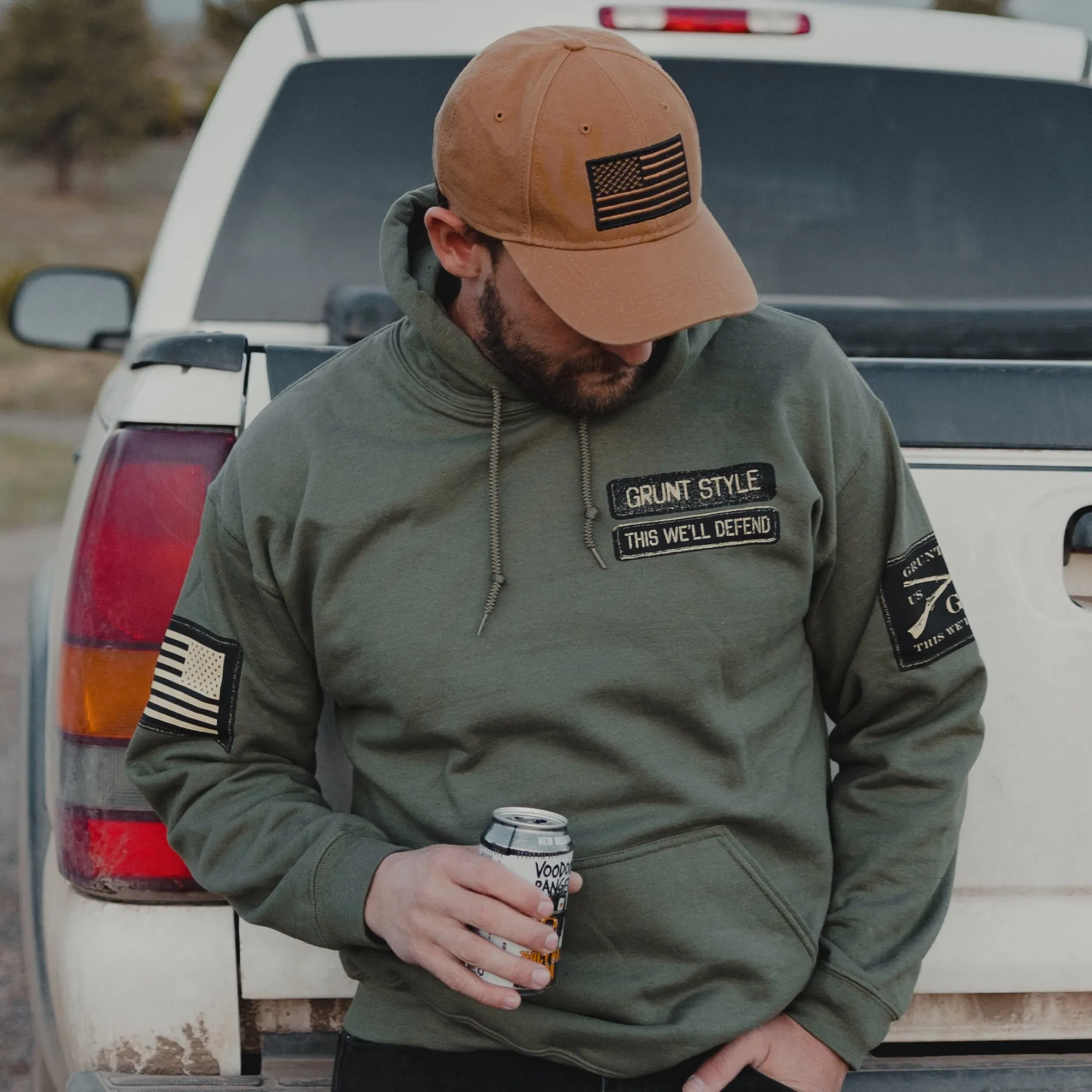 Name Tape Hoodie - Military Green sold by Grunt Style product image thumbnail 5