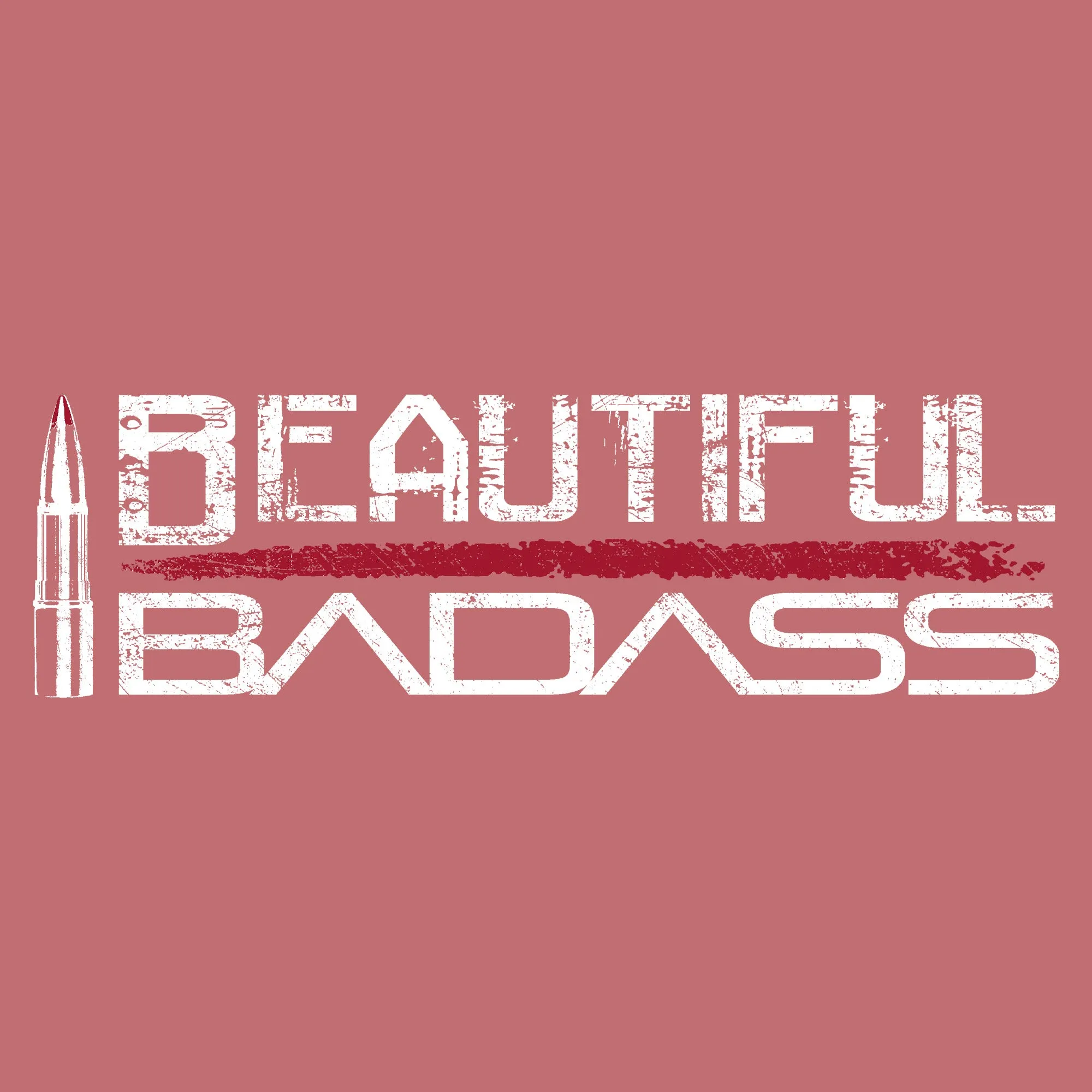 Women's Beautiful Badass Boyfriend Fit T-Shirt - Heather Mauve sold by Grunt Style product image thumbnail 4
