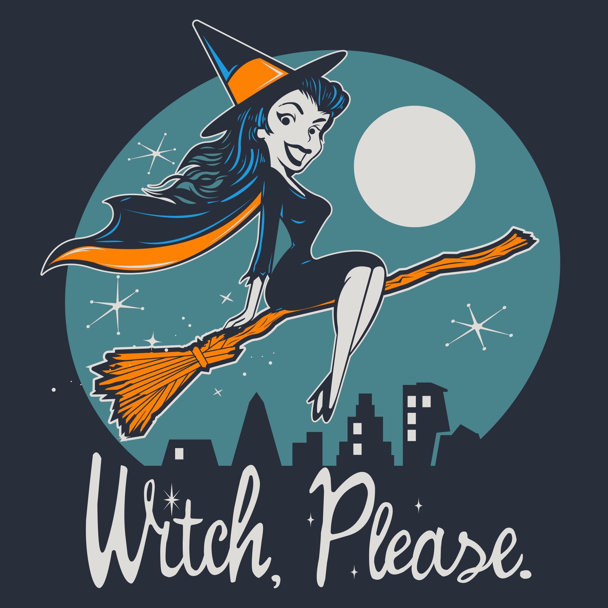 Women's Witch, Please Hoodie - Navy sold by Grunt Style product image thumbnail 2
