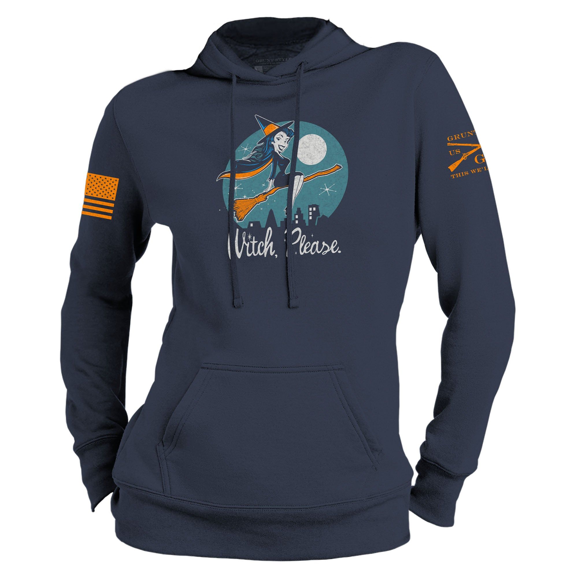 Women's Witch, Please Hoodie - Navy sold by Grunt Style product image thumbnail 3