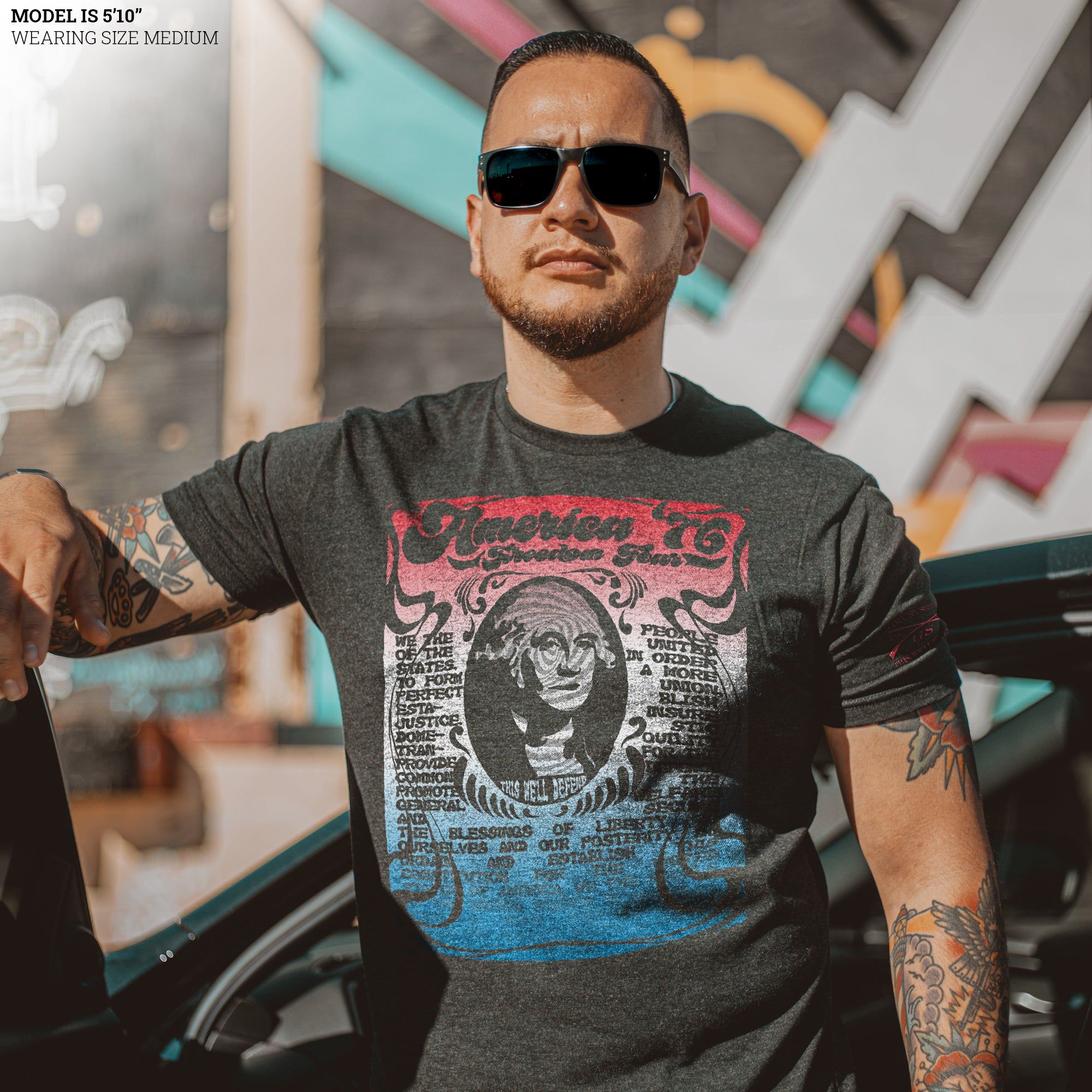 Men's Freedom Tour T-Shirt - Vintage Black sold by Grunt Style product image thumbnail 3