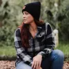 Women's Plaid Flannel - Black sold by Grunt Style