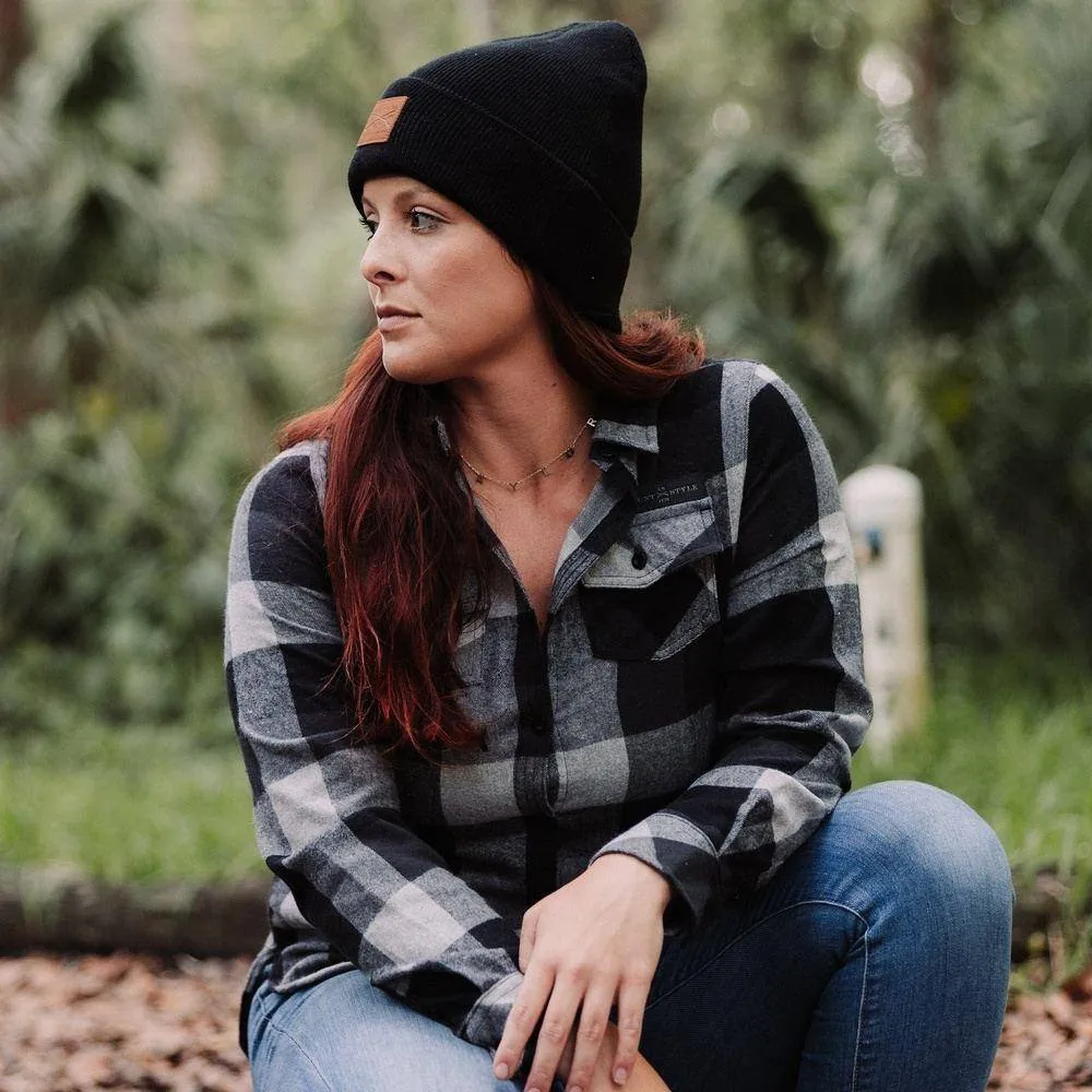 Women's Plaid Flannel - Black sold by Grunt Style product image thumbnail 5