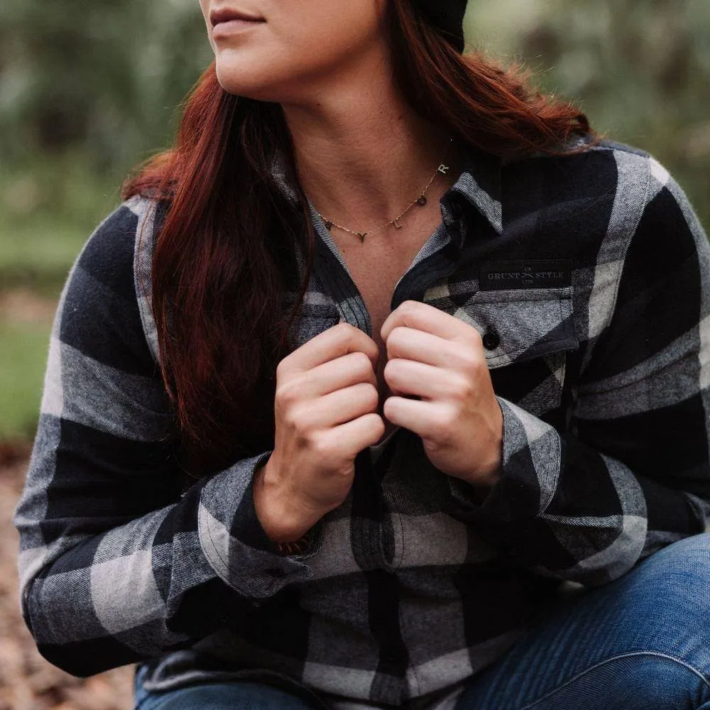 Women's Plaid Flannel - Black sold by Grunt Style product image thumbnail 2