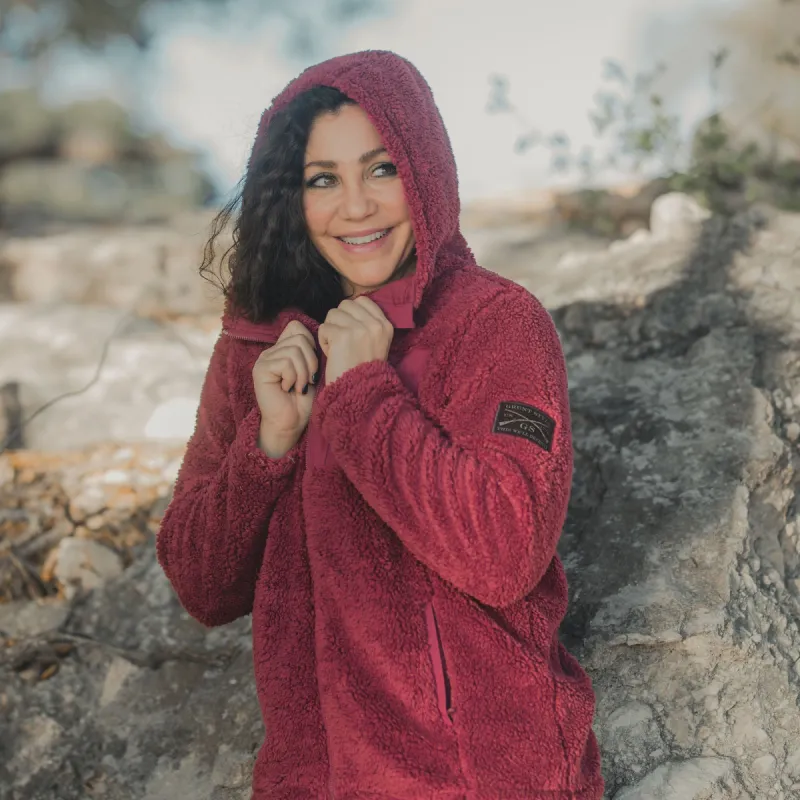 Women's Standard Issue Sherpa Fleece - Red Plum sold by Grunt Style