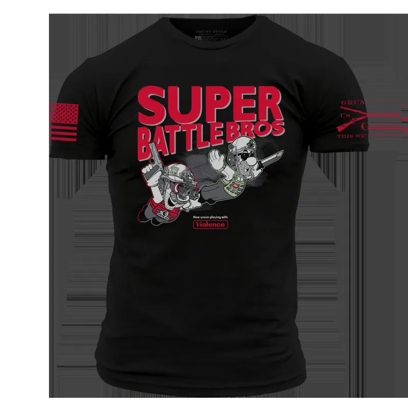 Super Battle Bros T-Shirt - Black made by Grunt Style