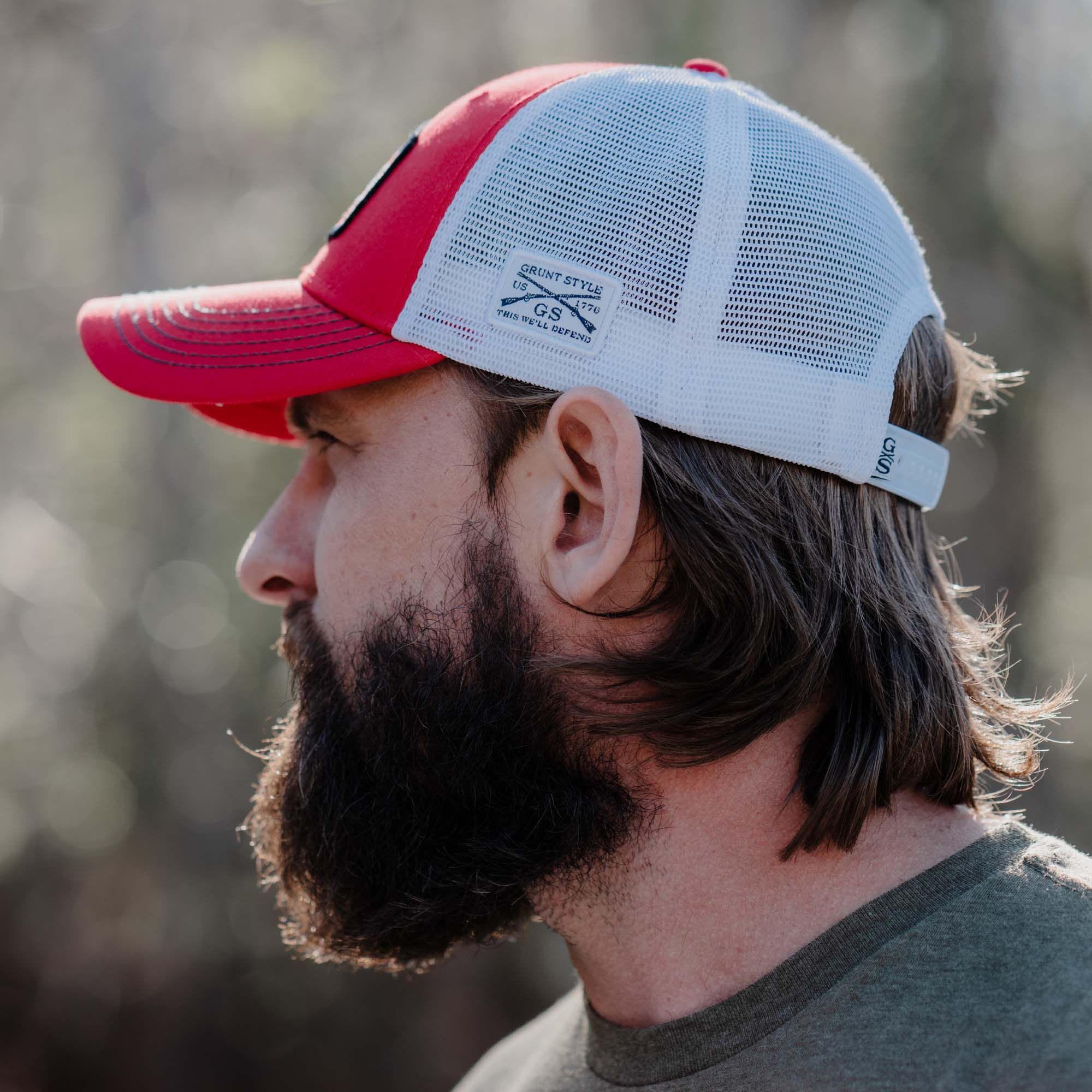Old Glory Patch Hat - Red sold by Grunt Style product image thumbnail 4