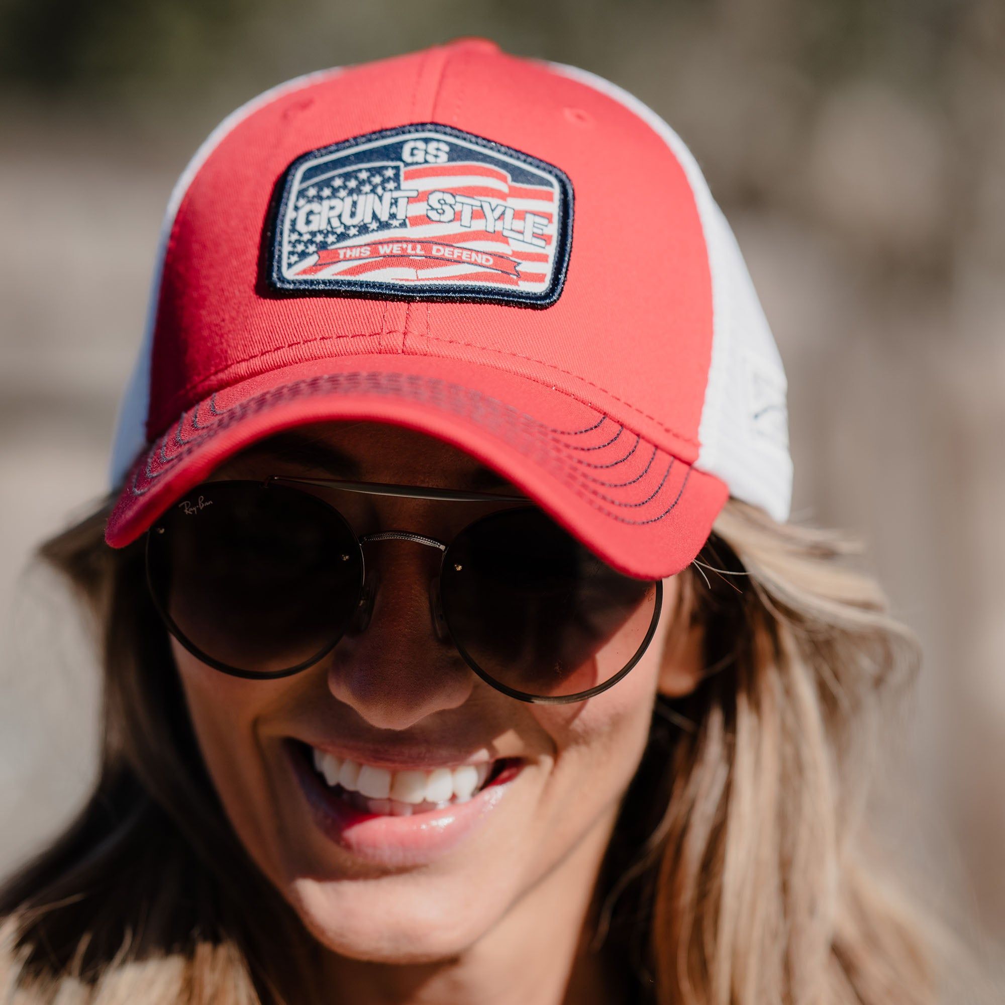 Old Glory Patch Hat - Red sold by Grunt Style product image thumbnail 2