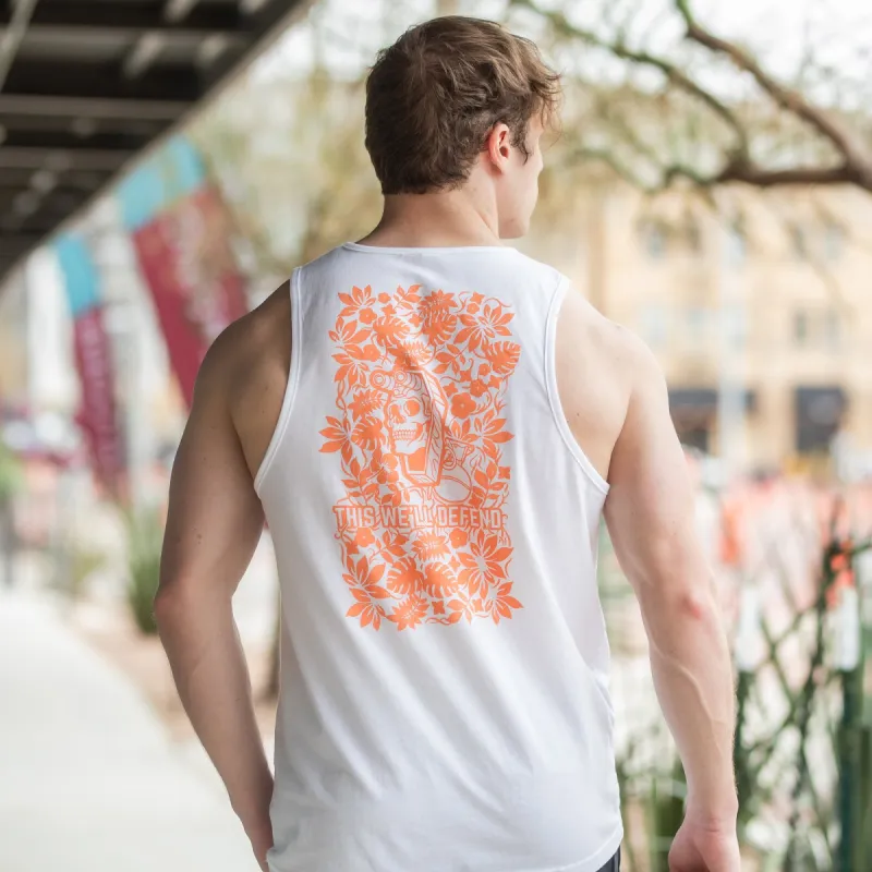 Men's Tropical Death Tank - White sold by Grunt Style