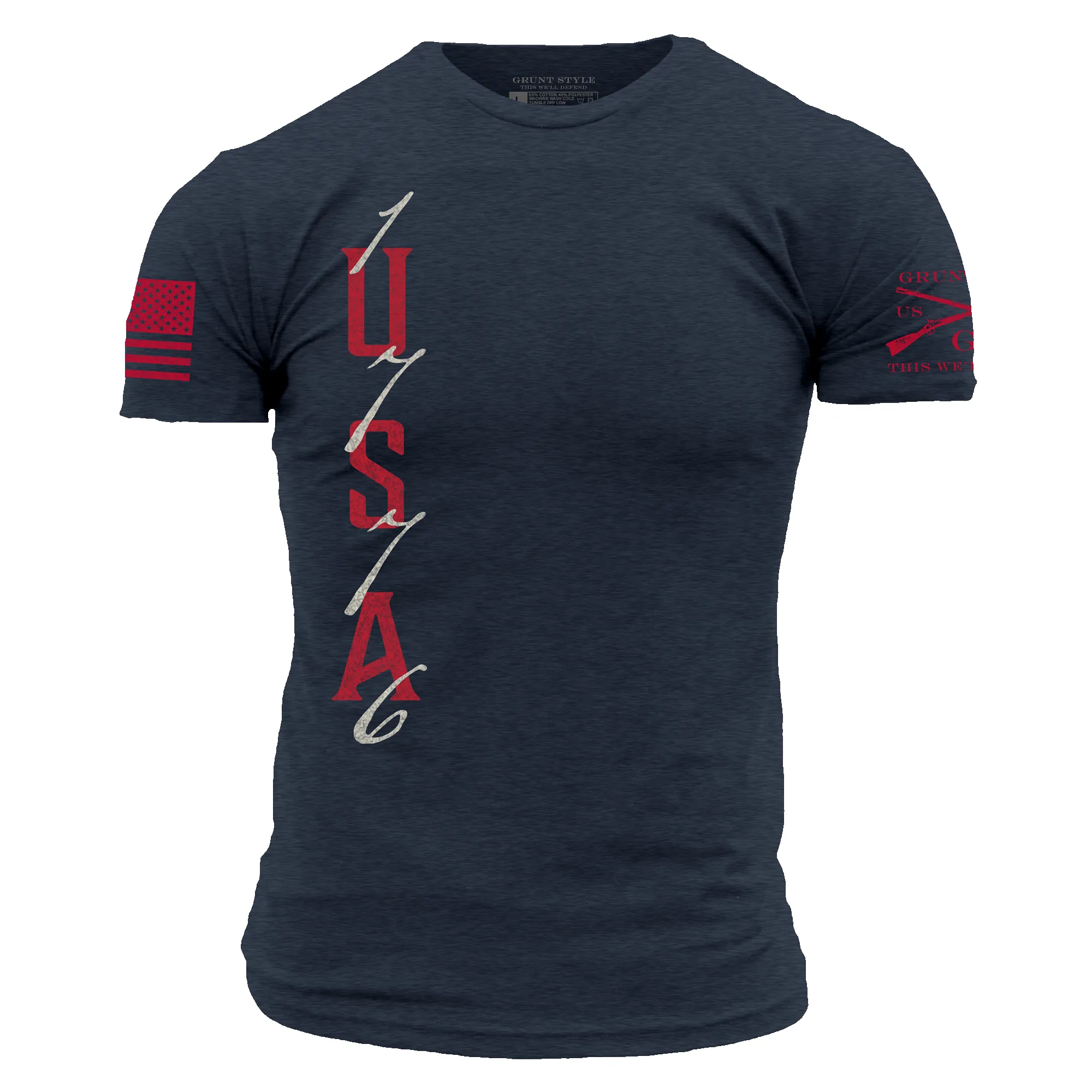 USA 1776 T-Shirt - Midnight Navy sold by Grunt Style