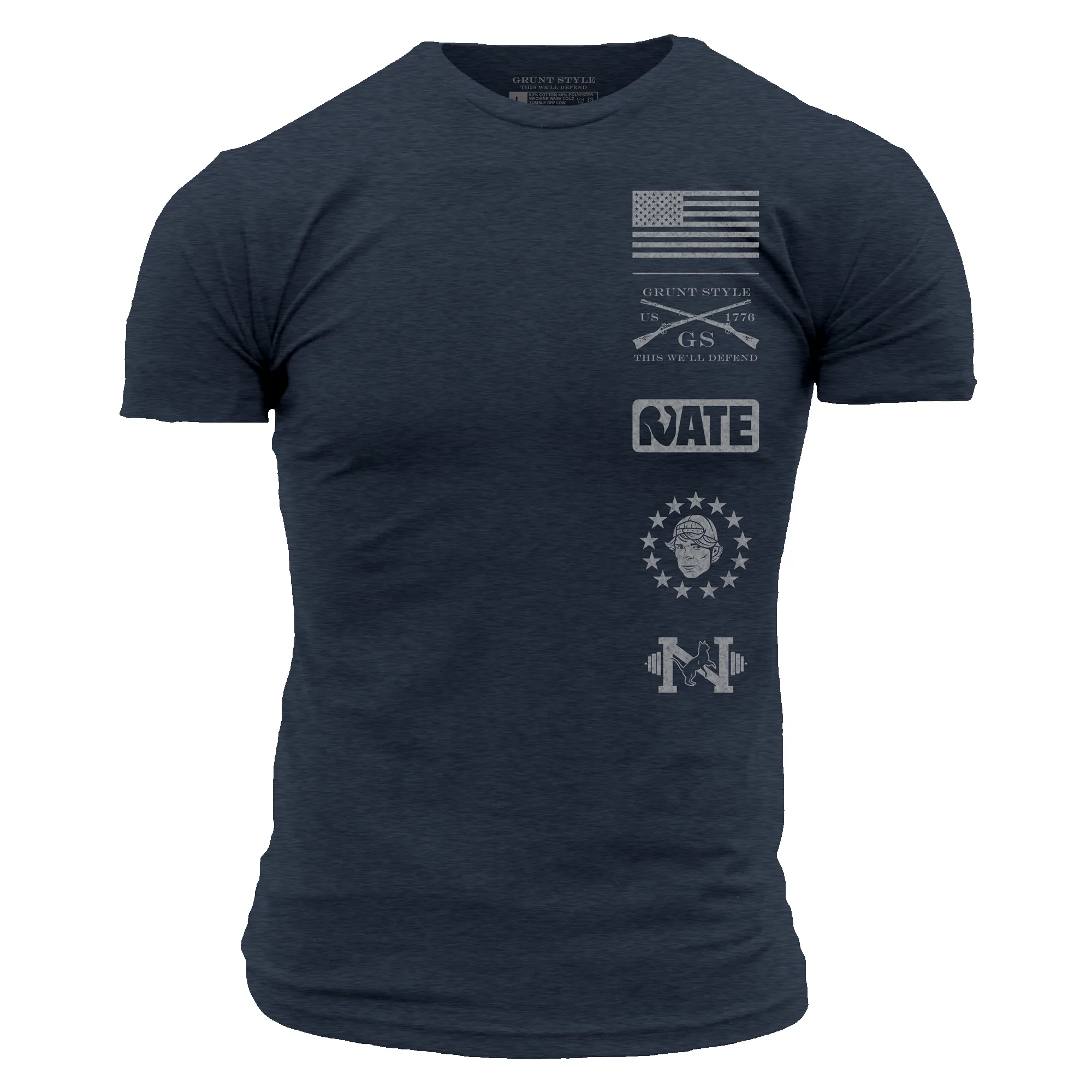 It's Nate - One Day Or Day One T-Shirt - Midnight Navy sold by Grunt Style product image thumbnail 5