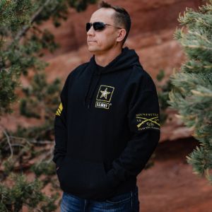 Army Logo Hoodie - Black sold by Grunt Style