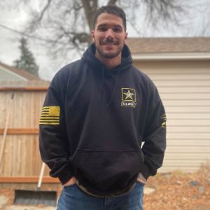 Army Logo Hoodie - Black sold by Grunt Style
