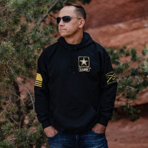 Army Logo Hoodie - Black sold by Grunt Style
