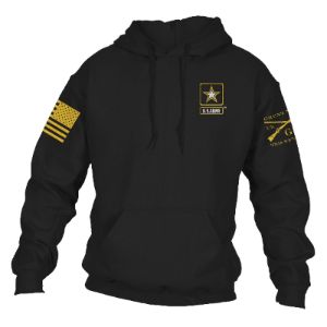 Army Logo Hoodie - Black sold by Grunt Style