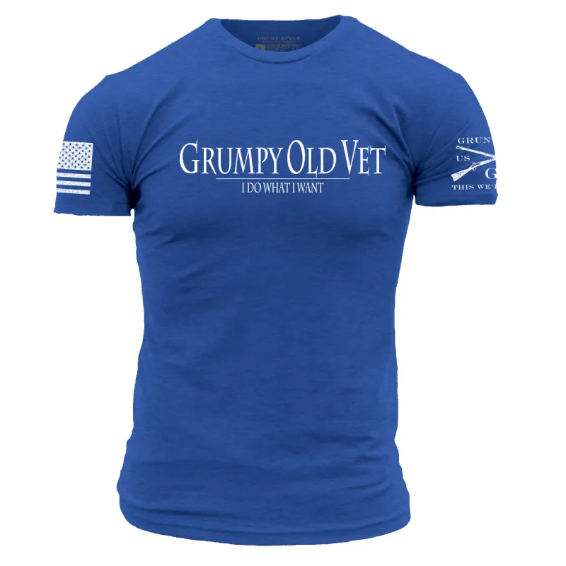Grumpy Old Vet T-Shirt - Royal sold by Grunt Style