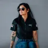 Women's Garage Button Down - Black sold by Grunt Style