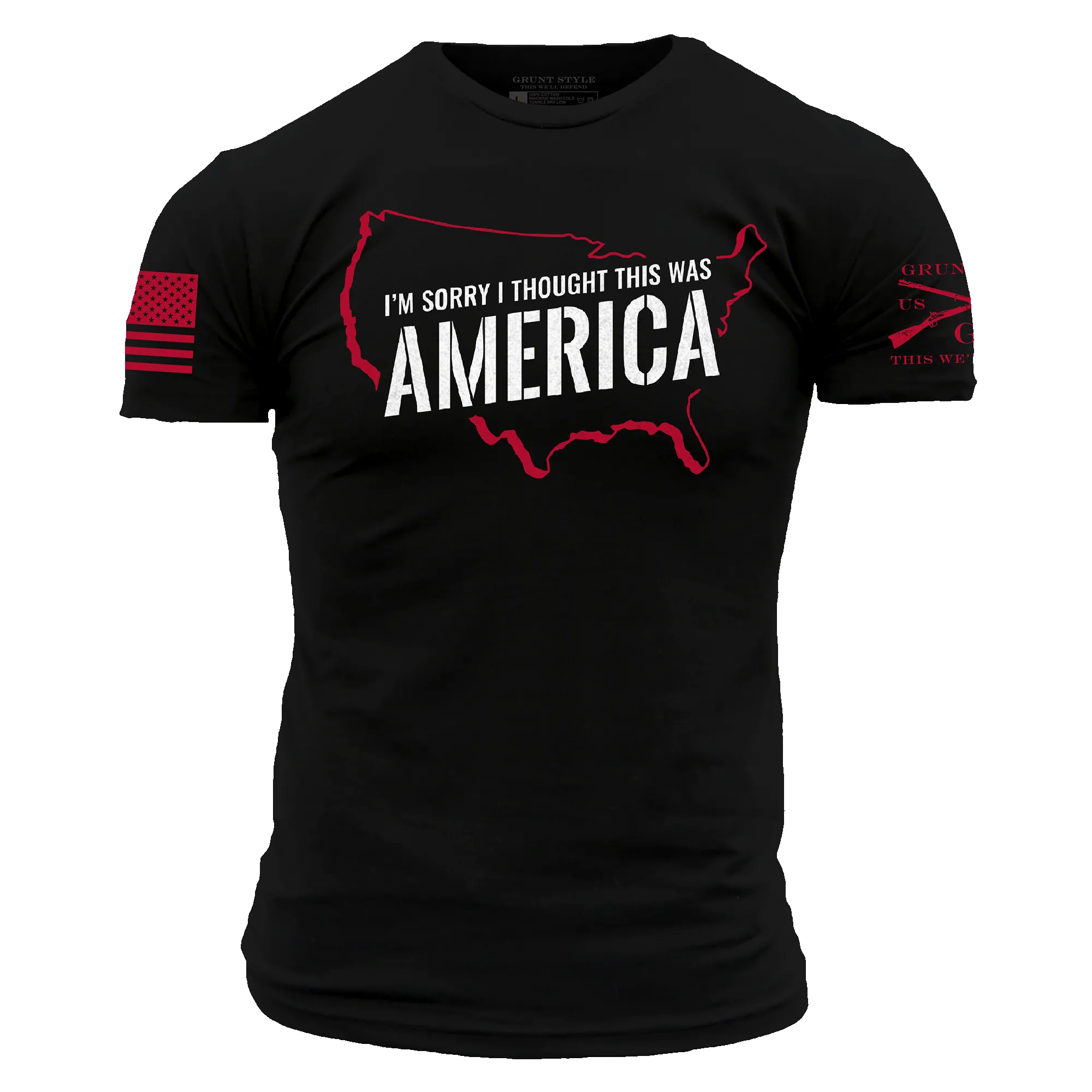 America T-Shirt - Black sold by Grunt Style