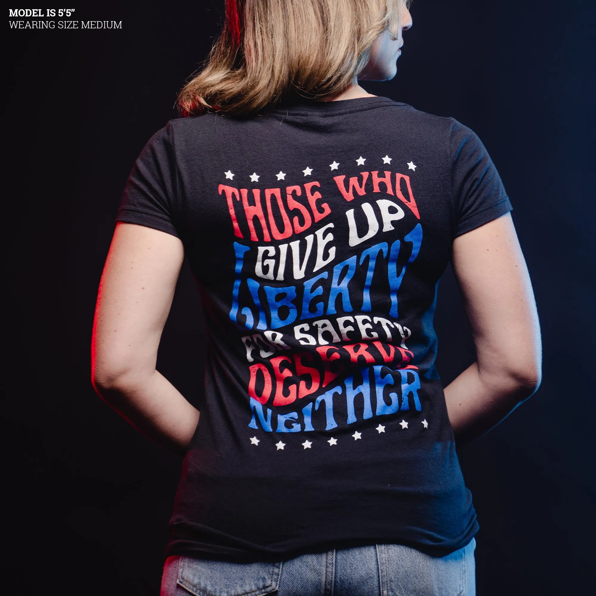 Women's Liberty V-Neck - Black sold by Grunt Style product image thumbnail 3