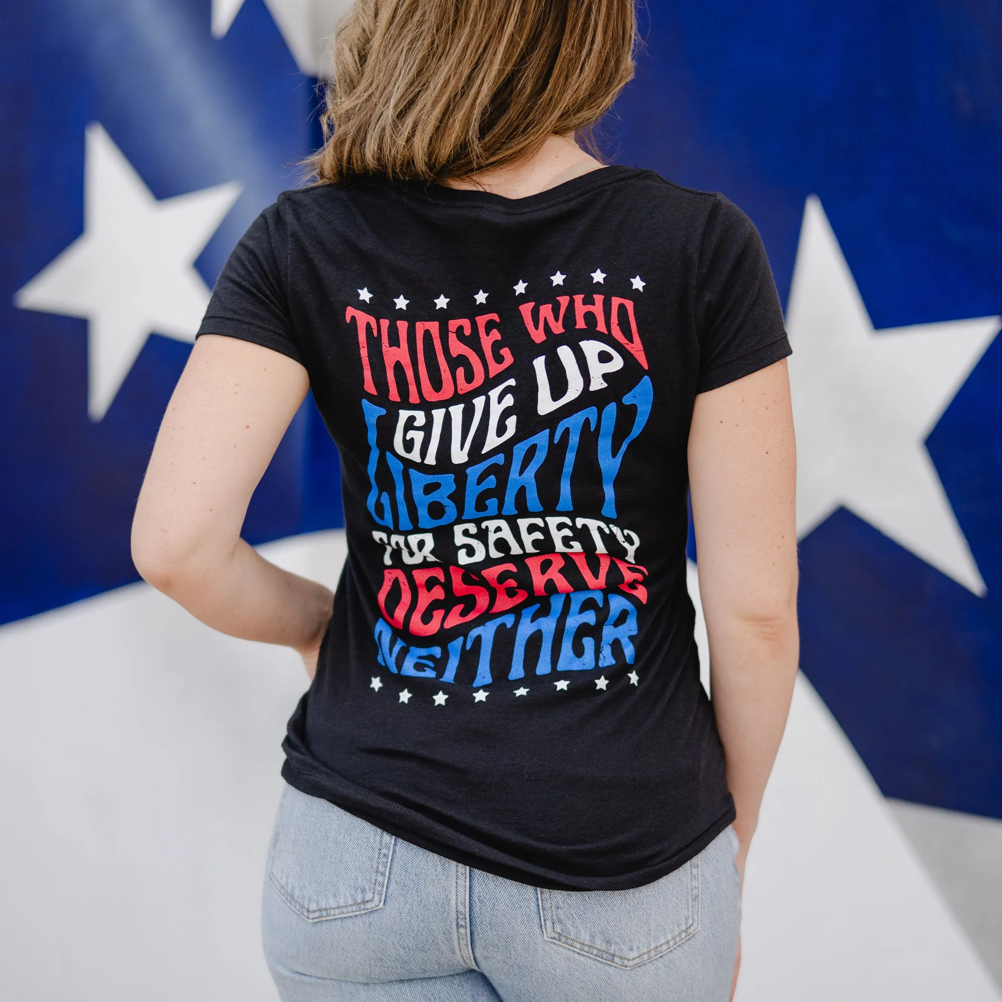 Women's Liberty V-Neck - Black sold by Grunt Style product image thumbnail 4