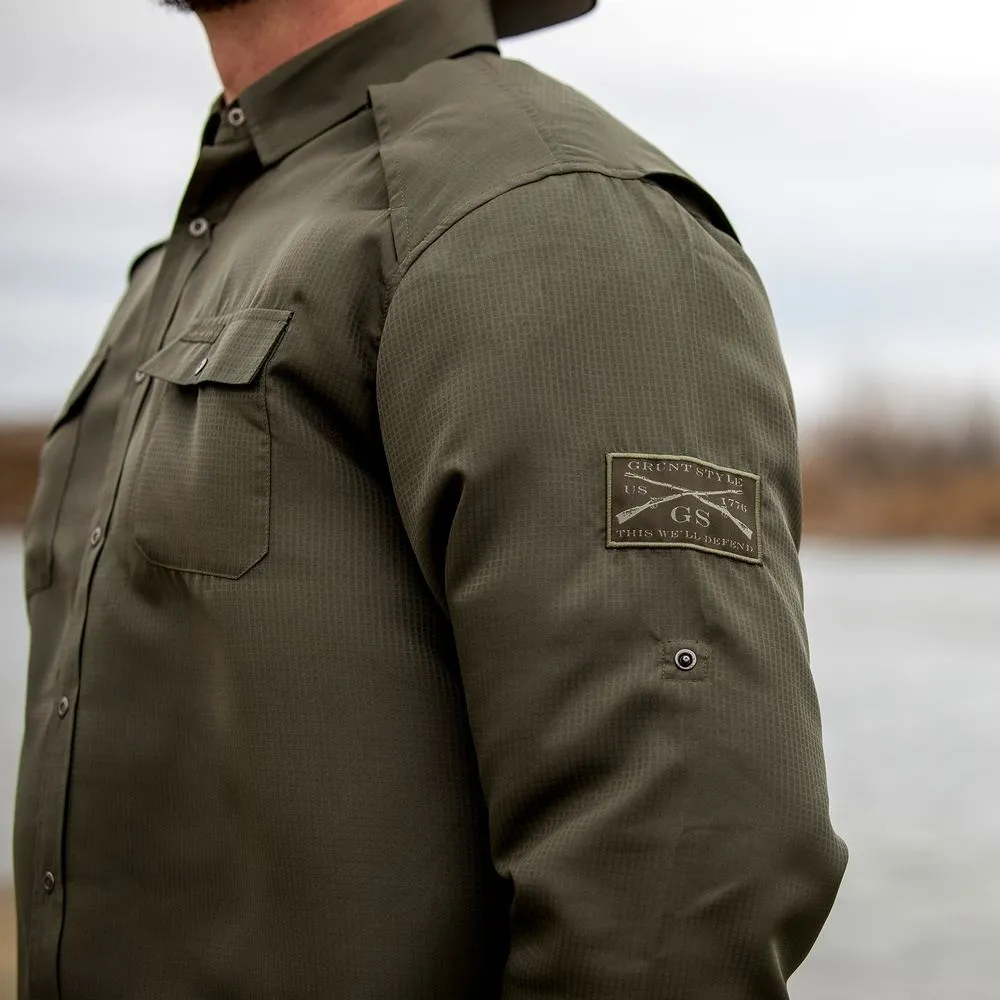 Long Sleeve Fishing Shirt - Olive sold by Grunt Style product image thumbnail 4