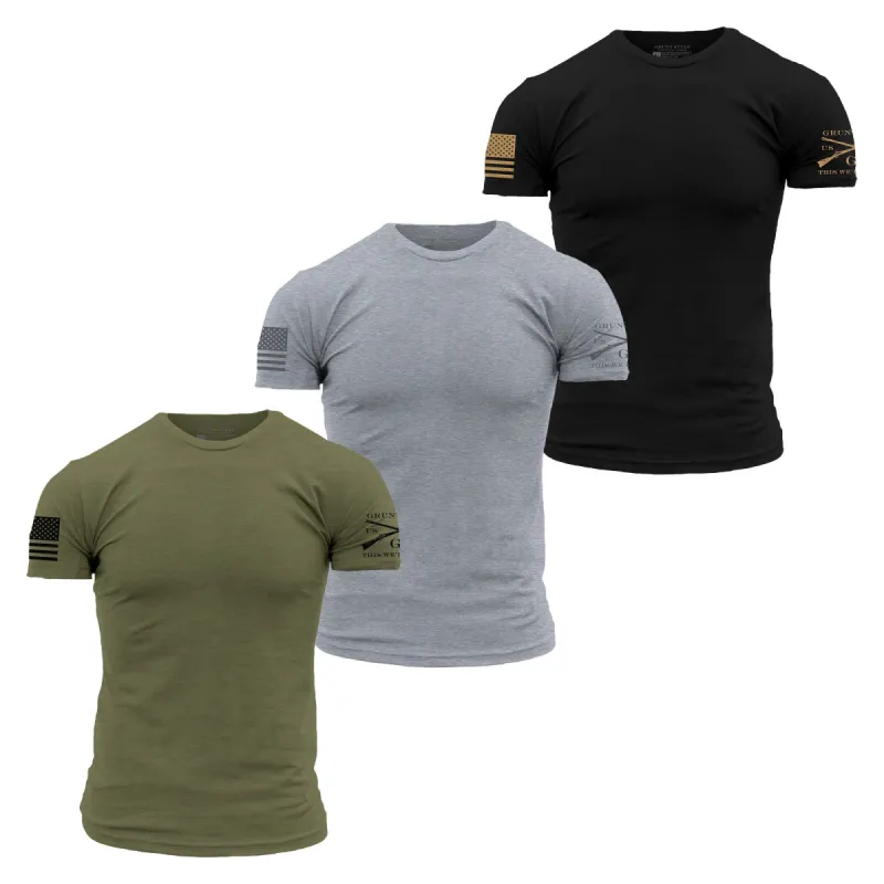 Standard Issue Core Basic T-Shirts - 3-Pack sold by Grunt Style