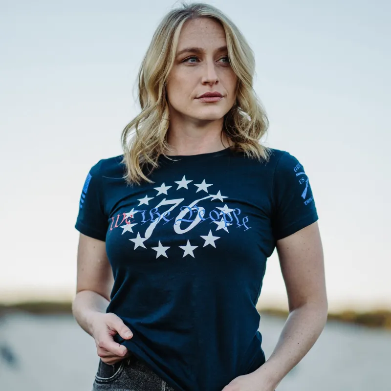Women's 76 We The People T-Shirt - Midnight Navy sold by Grunt Style