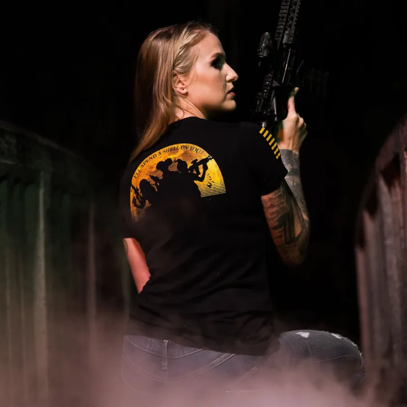 Women's Hold and Focus V-Neck - Black sold by Grunt Style