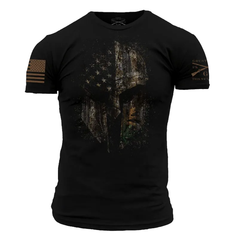 Realtree Edge® American Spartan T-Shirt - Black sold by Grunt Style