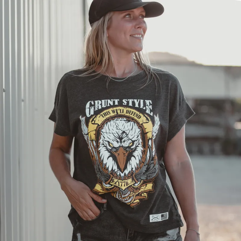 Women's Easy Rider Vintage Fit T-Shirt - Washed Black sold by Grunt Style