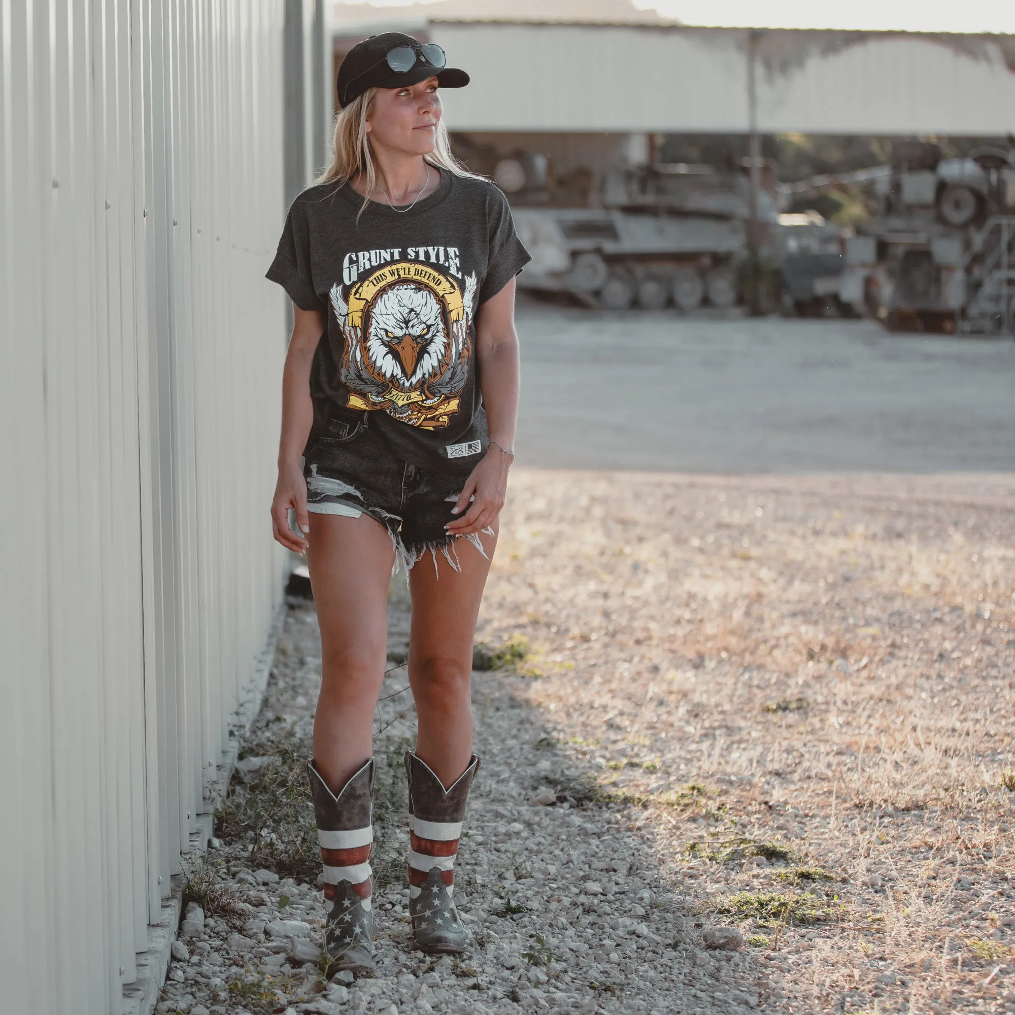 Women's Easy Rider Vintage Fit T-Shirt - Washed Black sold by Grunt Style product image thumbnail 4