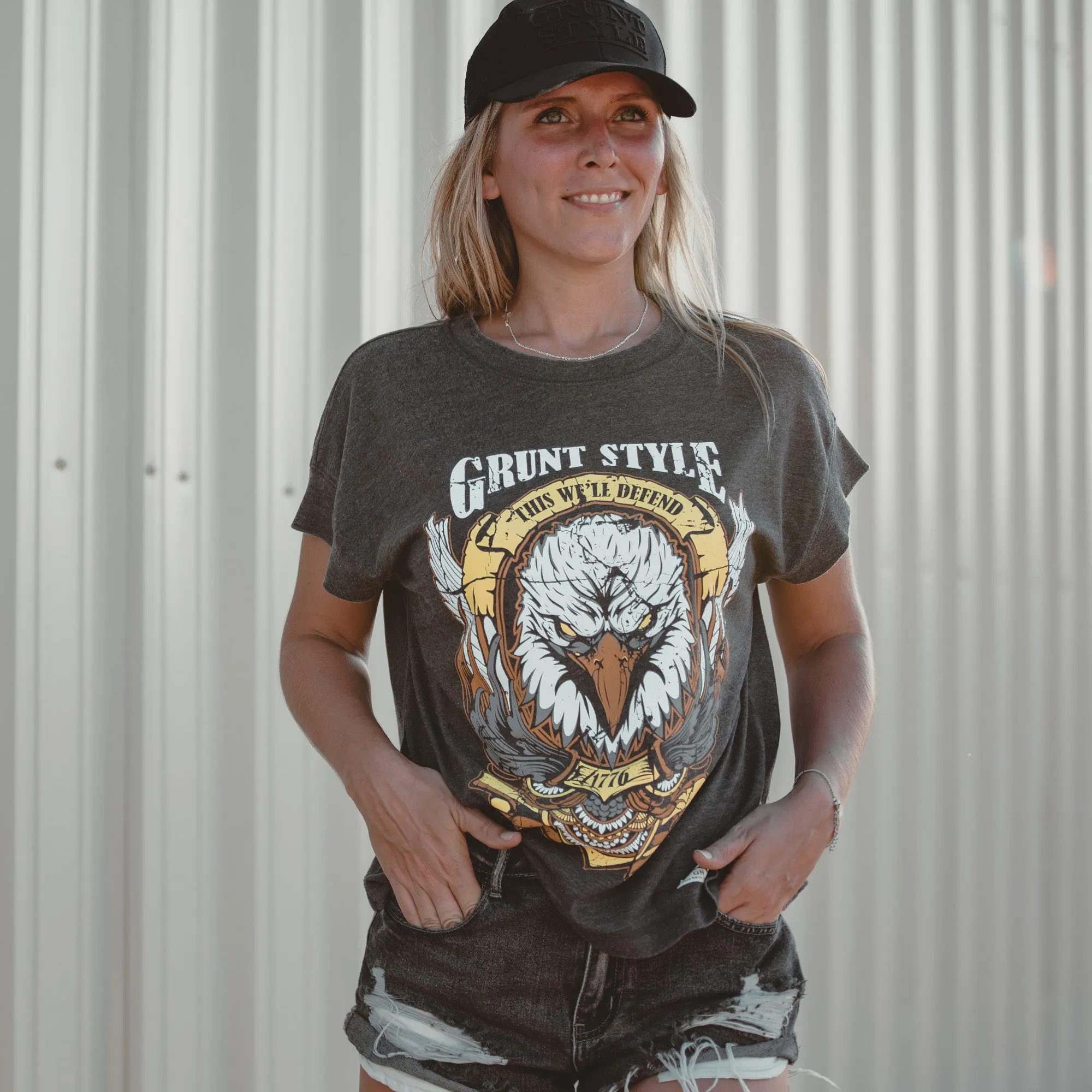 Women's Easy Rider Vintage Fit T-Shirt - Washed Black sold by Grunt Style product image thumbnail 5