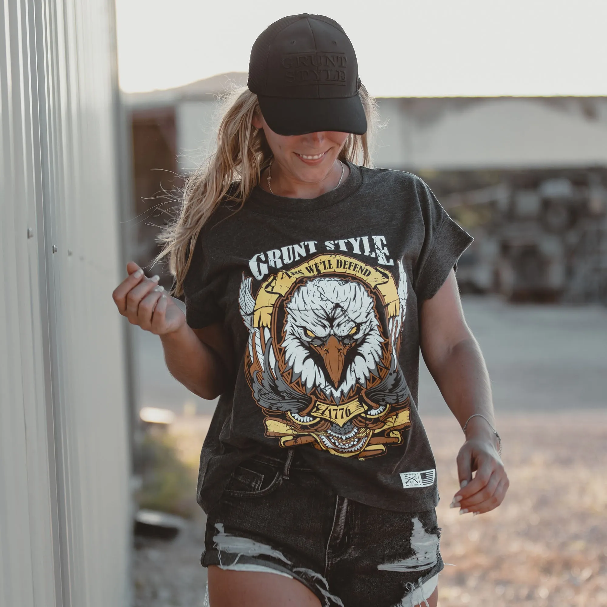 Women's Easy Rider Vintage Fit T-Shirt - Washed Black sold by Grunt Style product image thumbnail 3