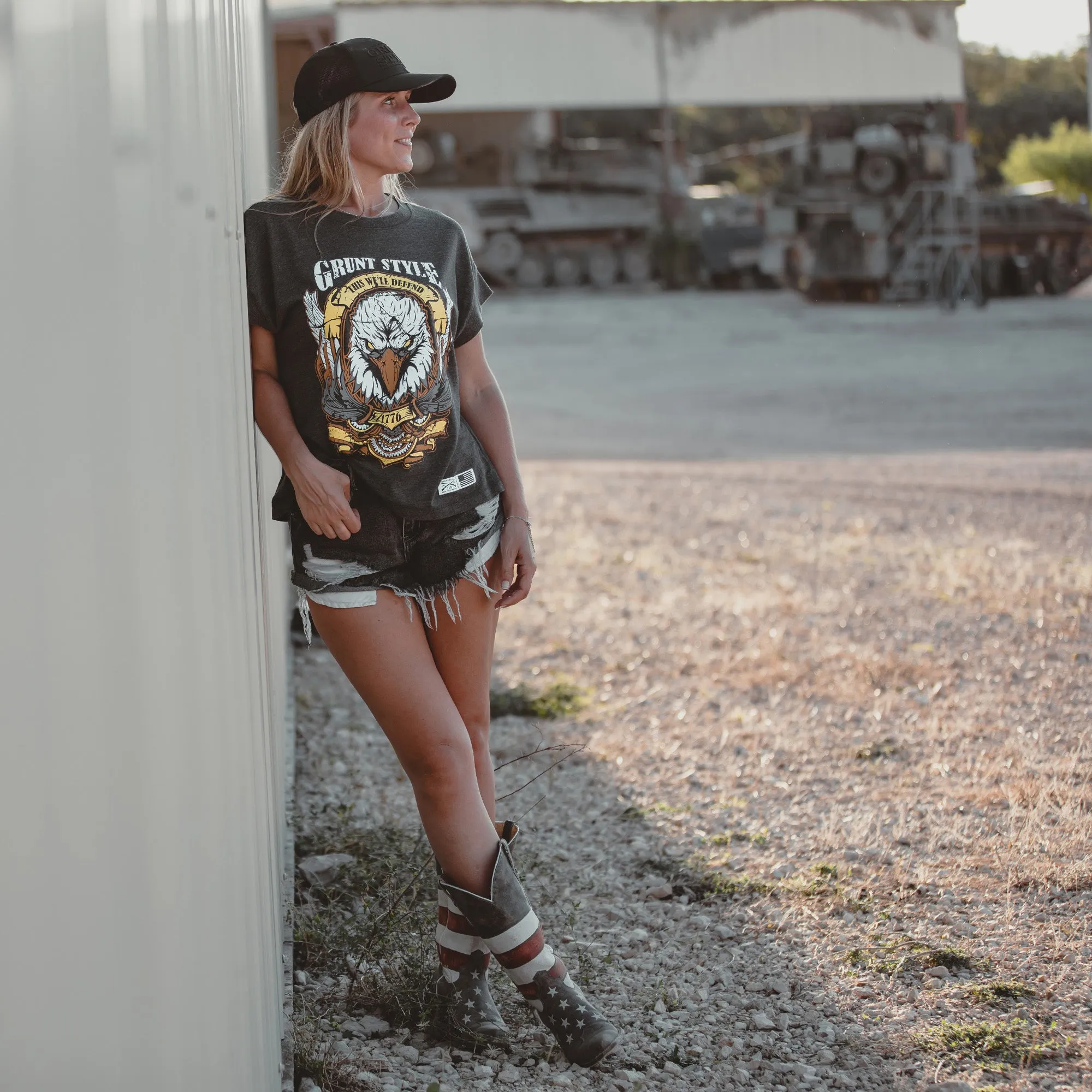 Women's Easy Rider Vintage Fit T-Shirt - Washed Black sold by Grunt Style product image thumbnail 2