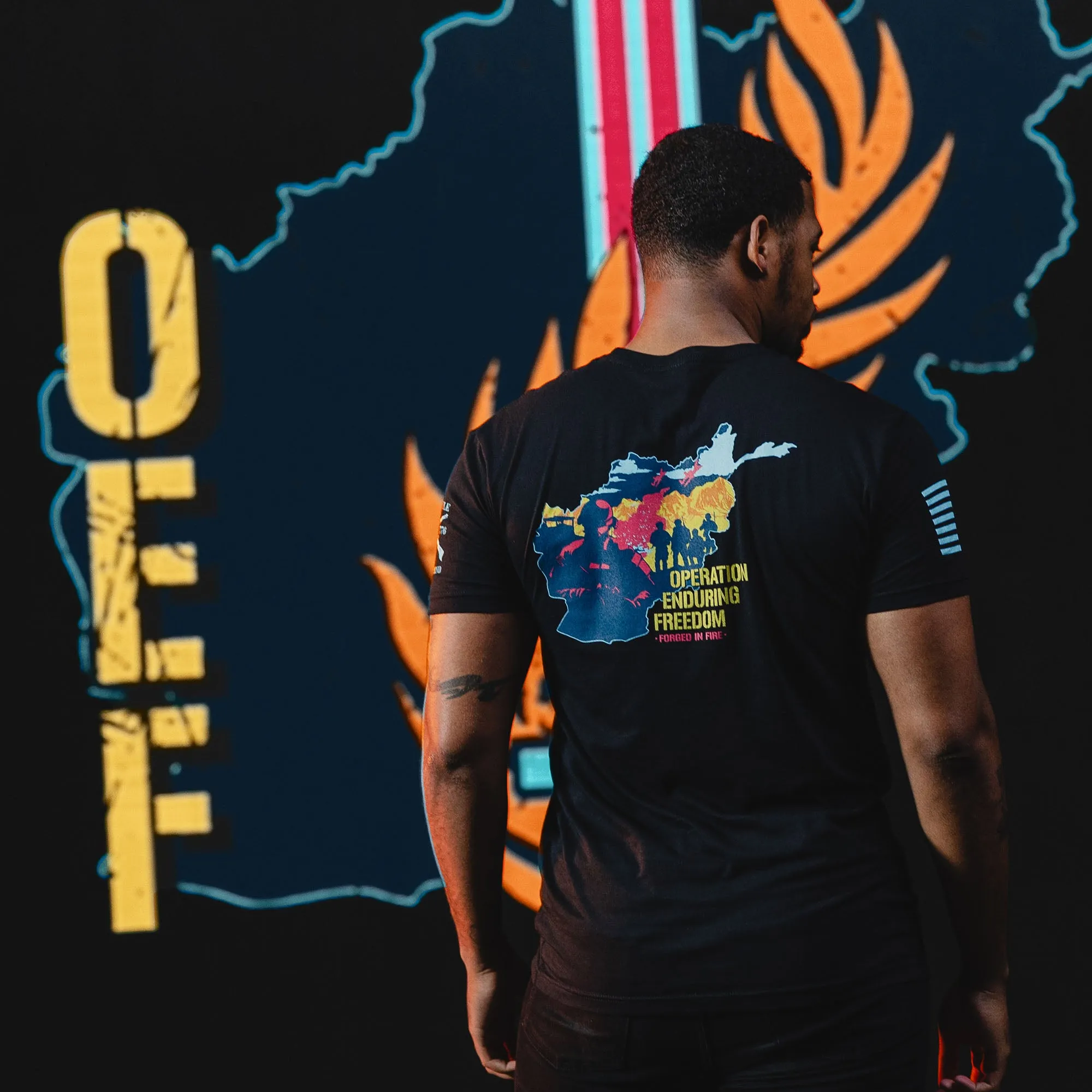 OEF - Forged In Fire T-Shirt - Black sold by Grunt Style product image thumbnail 3