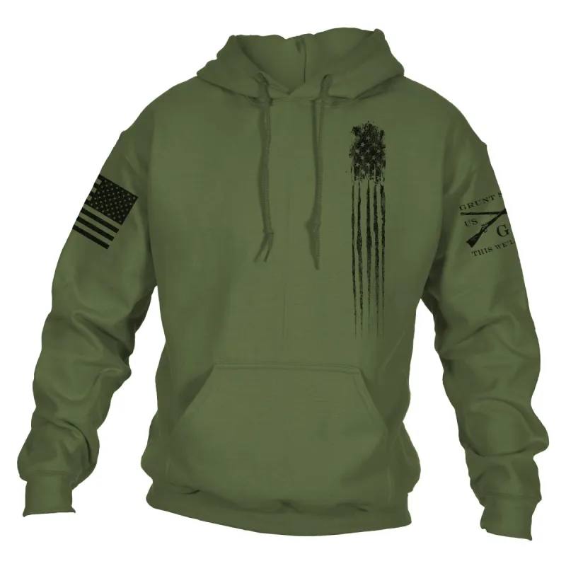 Beast Flag Hoodie - Military Green sold by Grunt Style