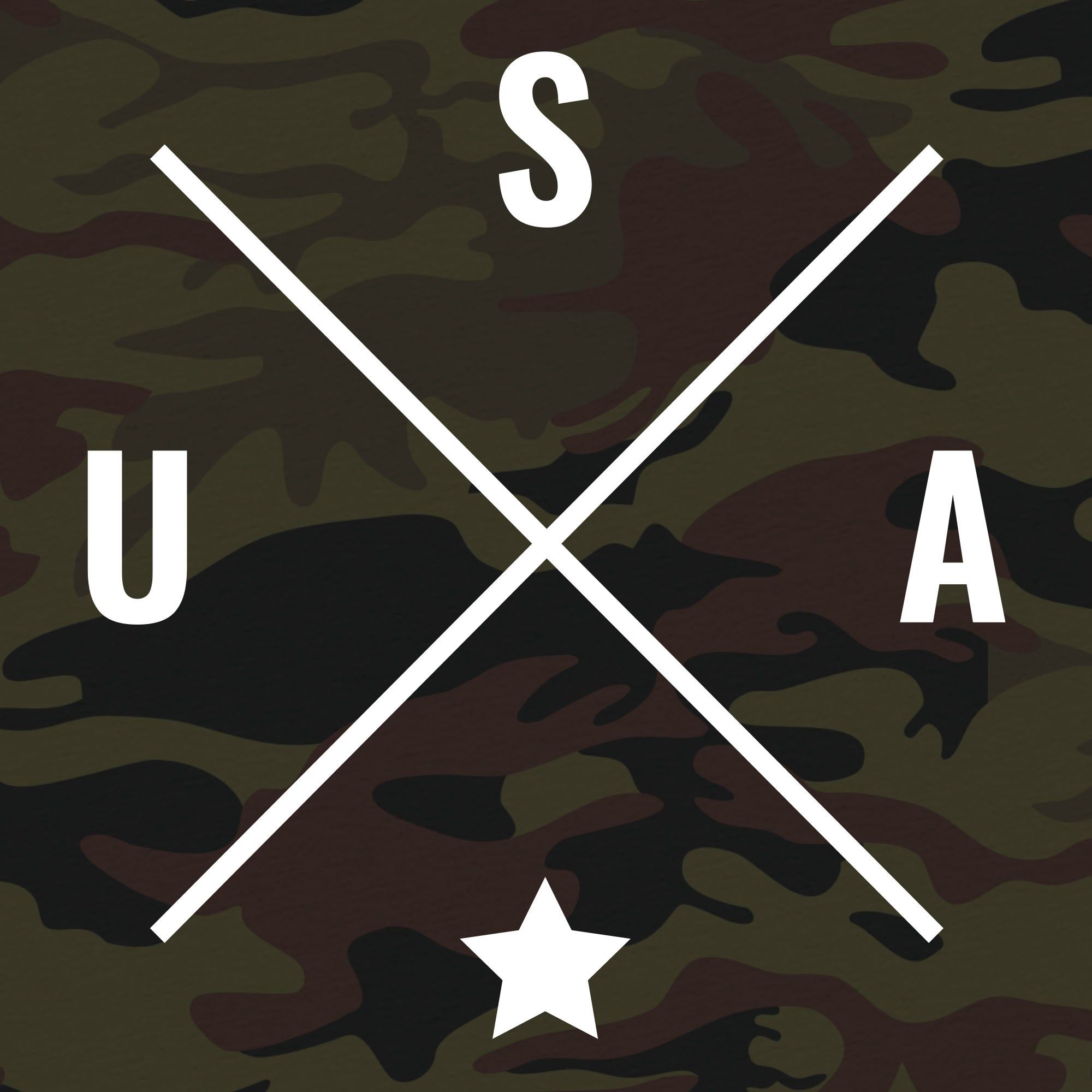 Men's Simple USA T-Shirt - Woodland Camo sold by Grunt Style product image thumbnail 4