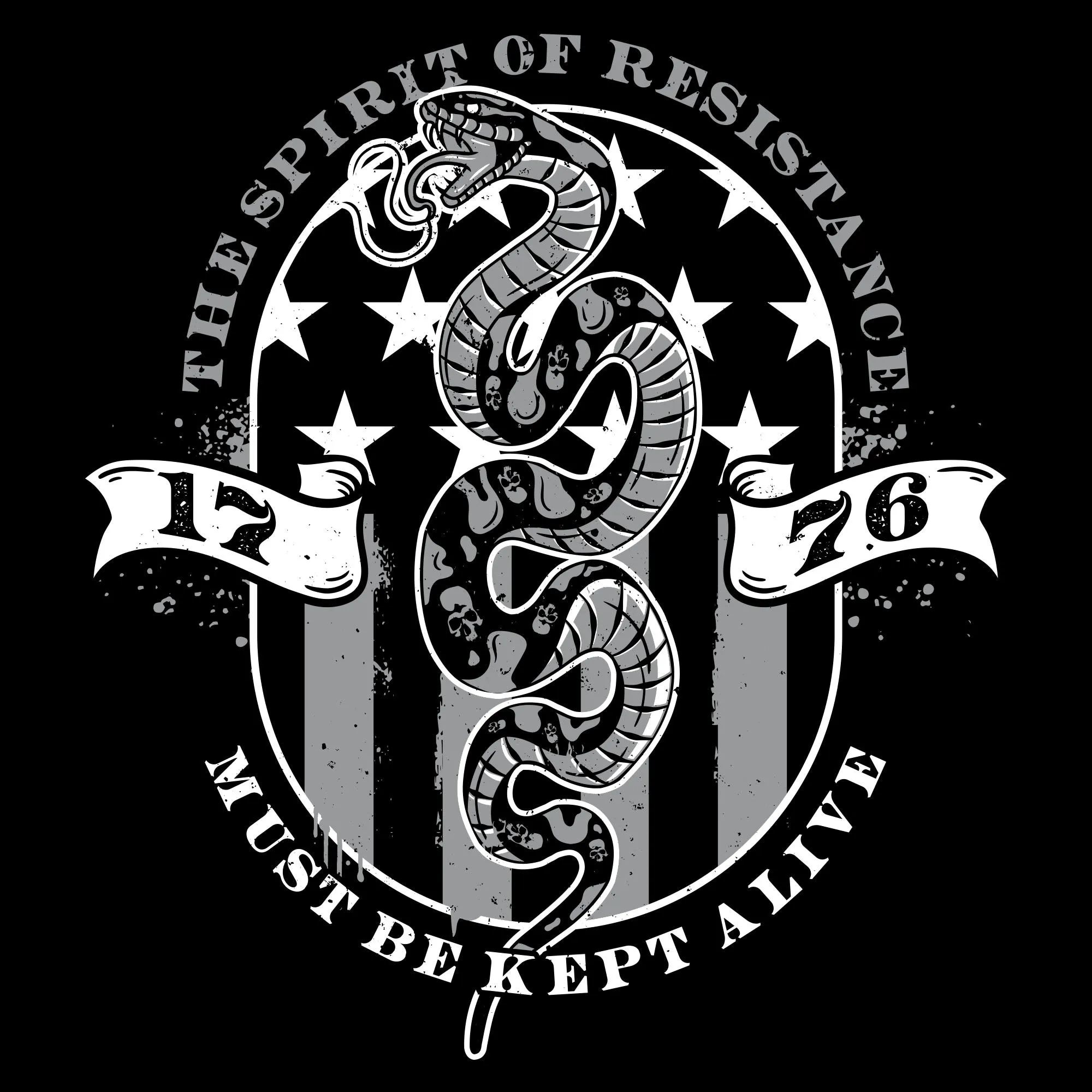 Spirit of Resistance T-Shirt - Black sold by Grunt Style product image thumbnail 2