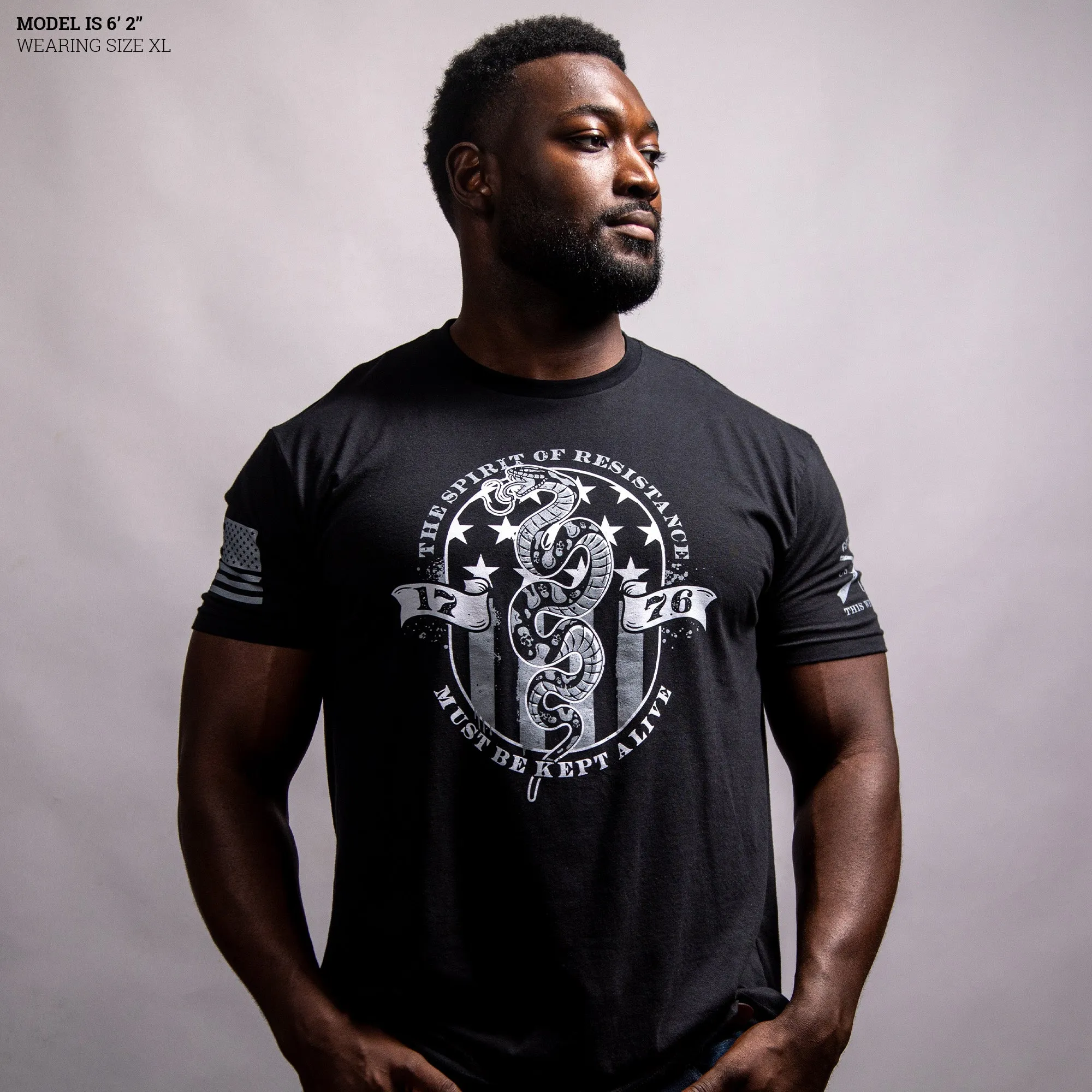 Spirit of Resistance T-Shirt - Black sold by Grunt Style product image thumbnail 4