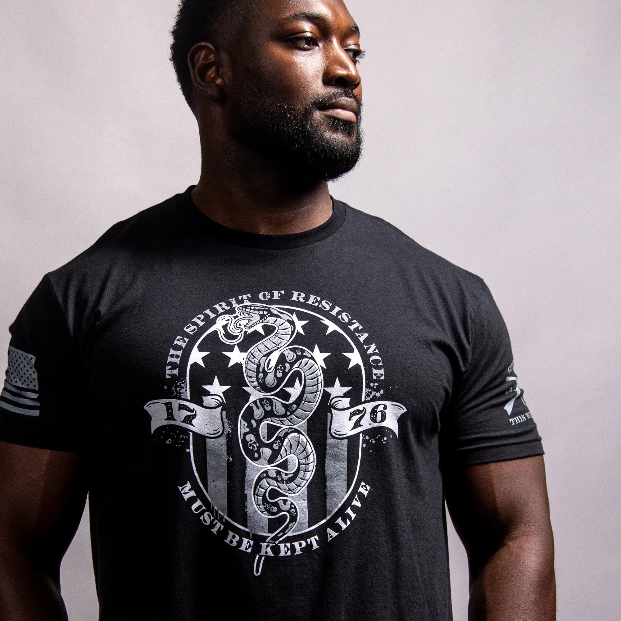 Spirit of Resistance T-Shirt - Black sold by Grunt Style product image thumbnail 5
