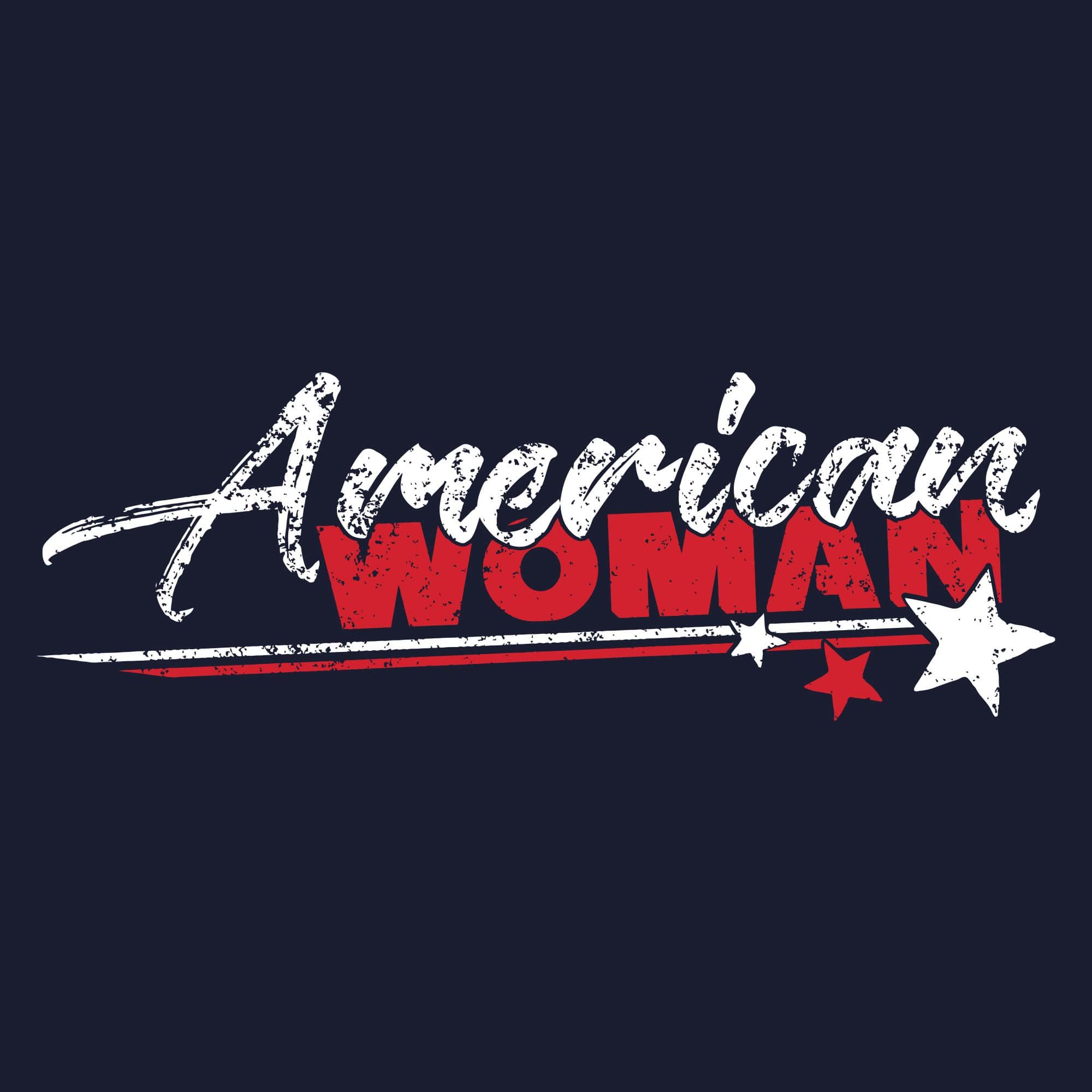 Women's American Woman V-Neck - Midnight Navy sold by Grunt Style product image thumbnail 3