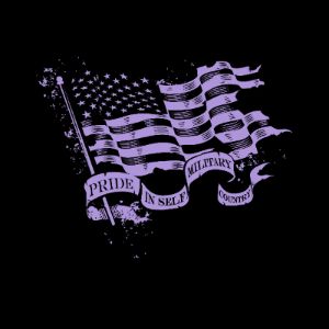 Women's Flag Salute T-Shirt - Black sold by Grunt Style