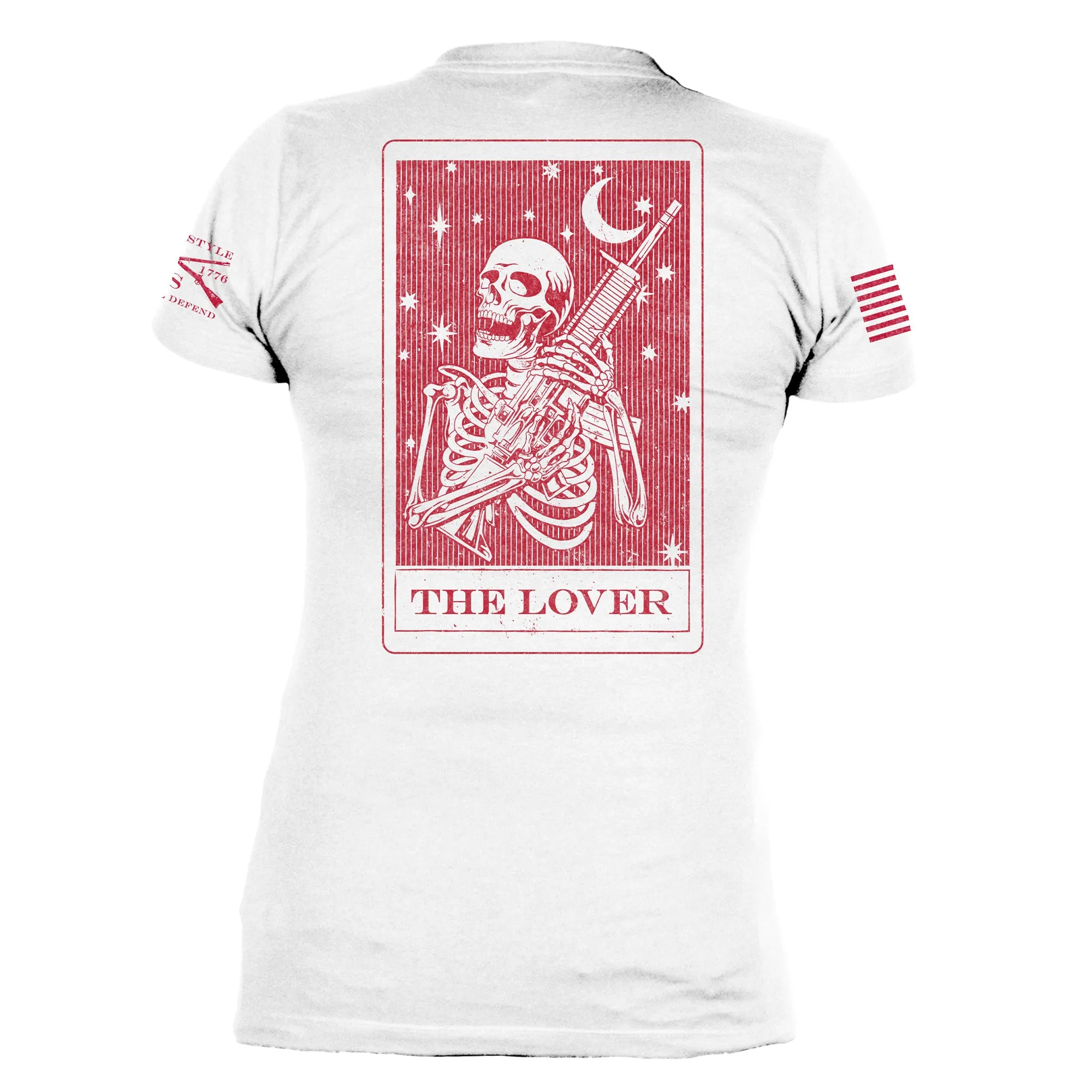 Women's Lover Tarot V-Neck - White sold by Grunt Style product image thumbnail 4