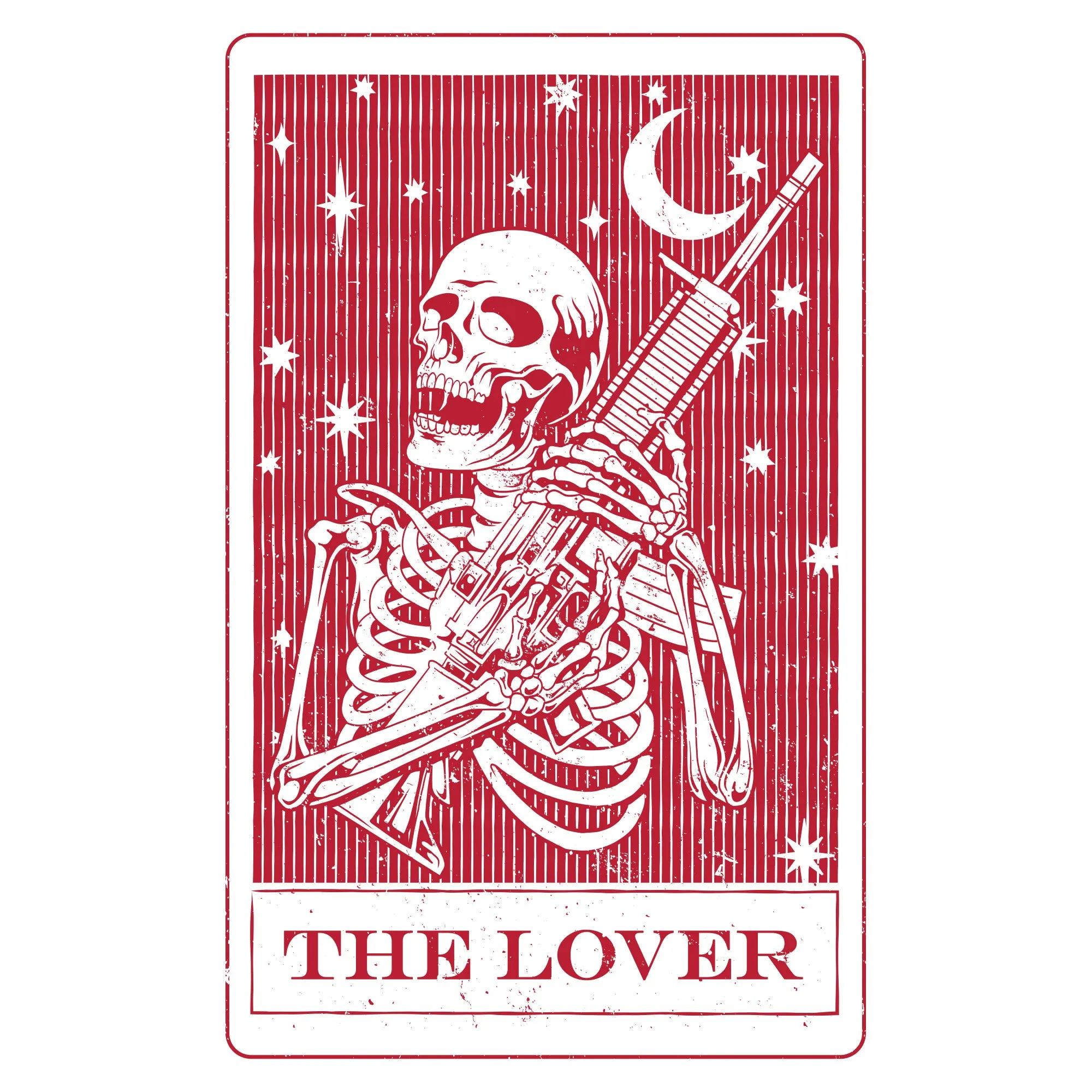 Women's Lover Tarot V-Neck - White sold by Grunt Style product image thumbnail 3