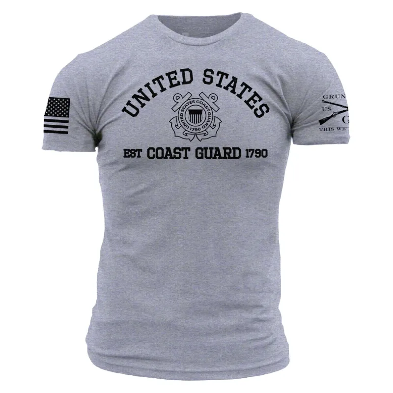 USCG - Est. 1790 T-Shirt - Heather Gray sold by Grunt Style